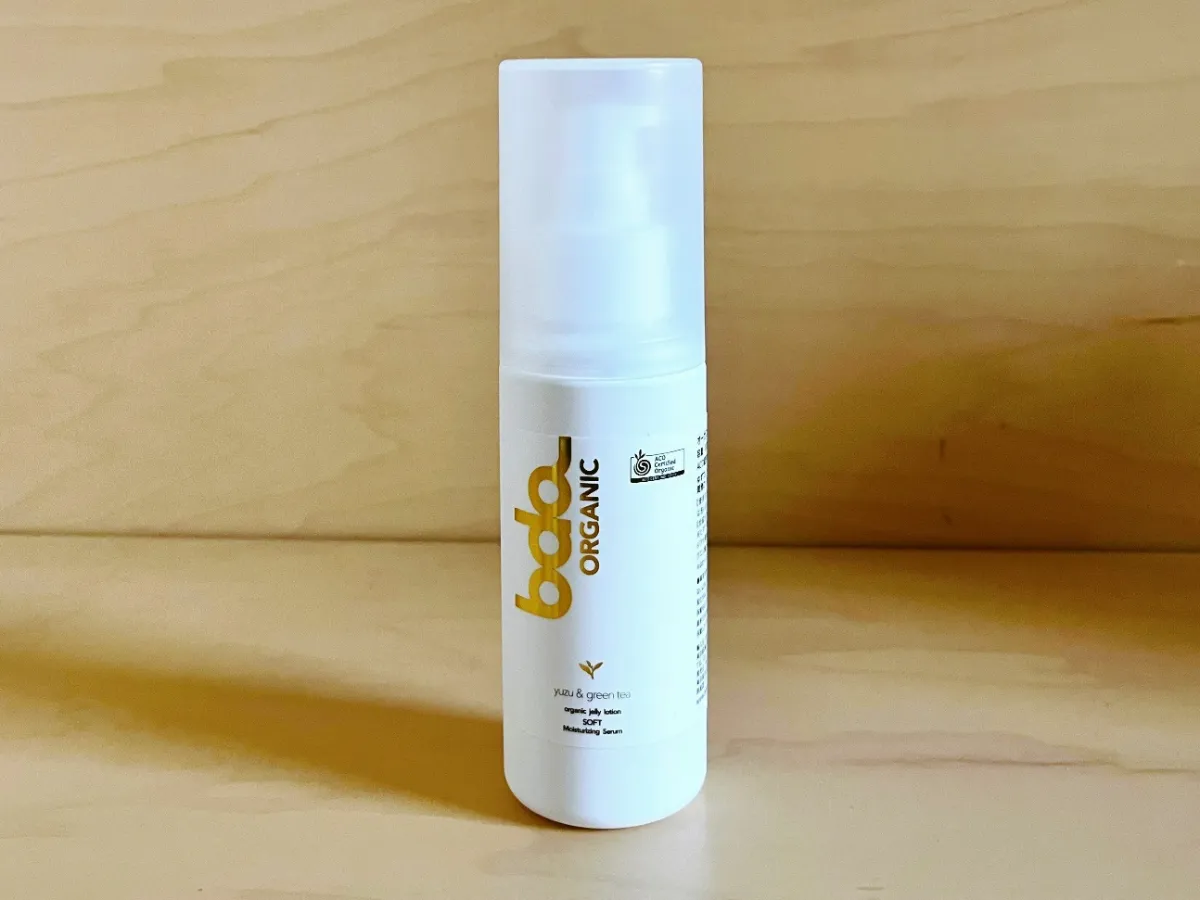 bda ORGANIC オーガニックジェリーローション ソフト モイスチャーセラム ユズ＆グリーンティ 100mL ￥2,750（問い合わせ／スパイス・アンリミテッド