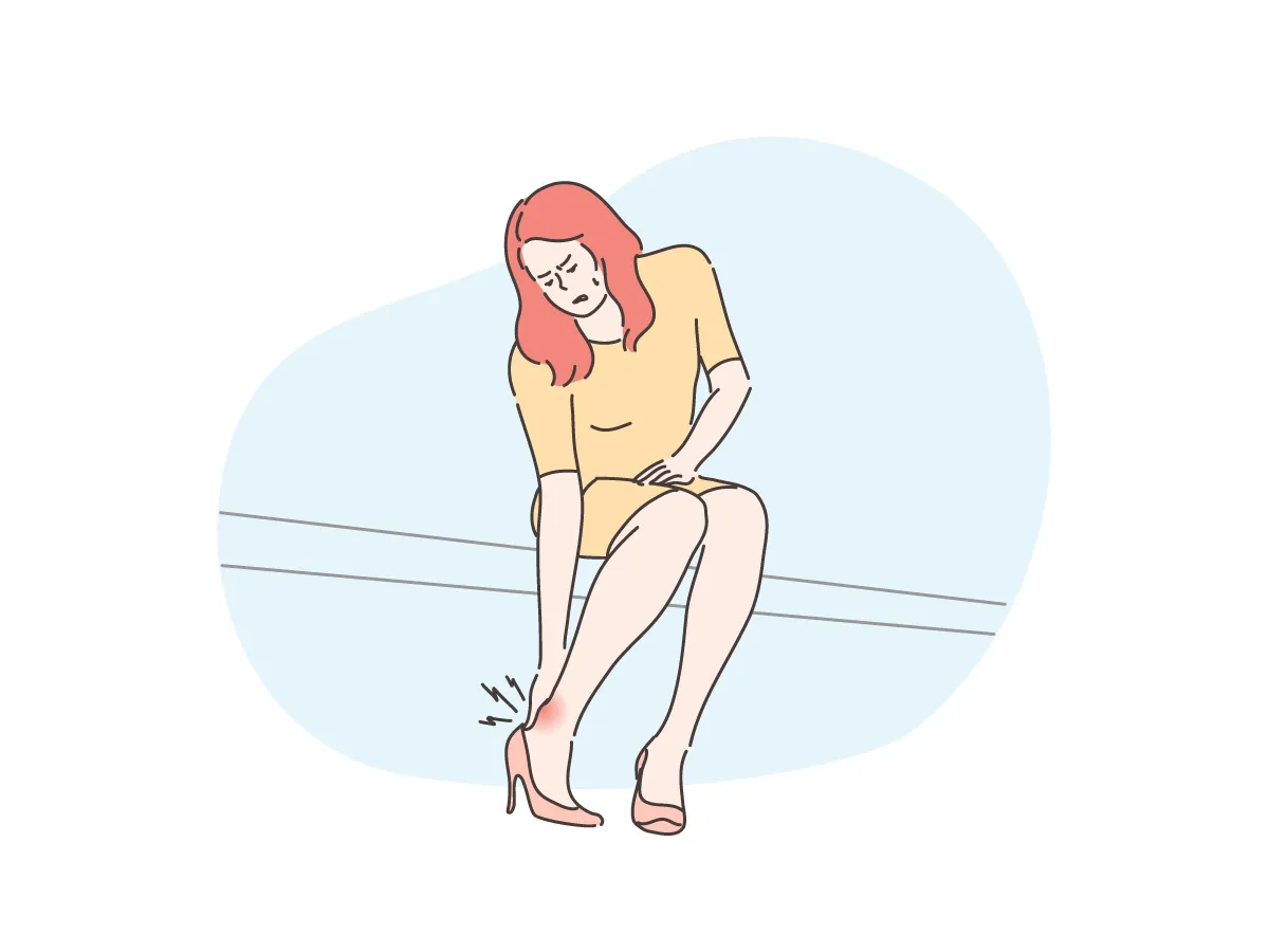ケガをしている女性