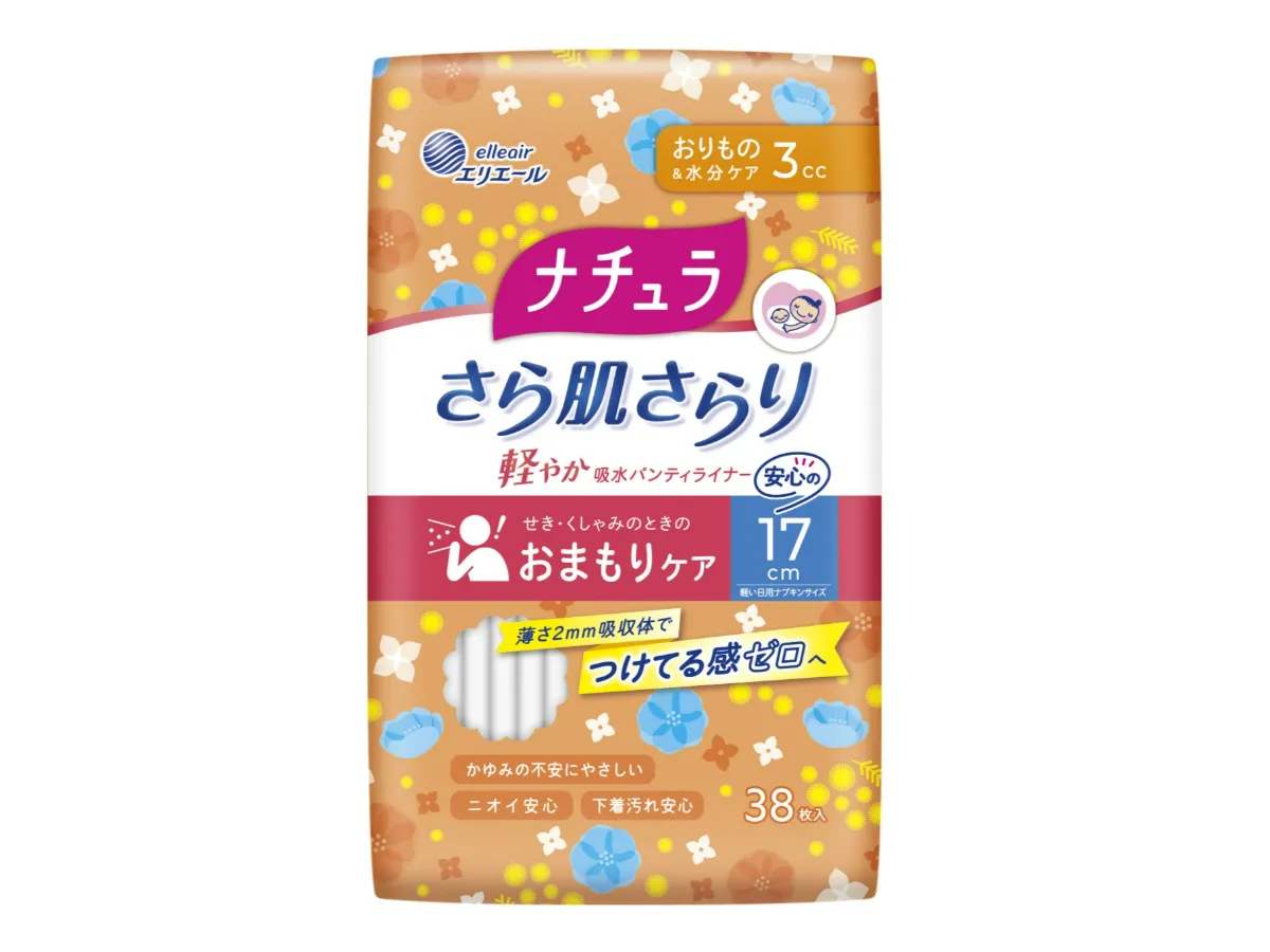 さら肌さらり 軽やか吸水パンティライナー 17cm 3cc 38枚 ￥251