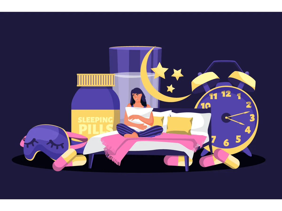 不眠症な女性